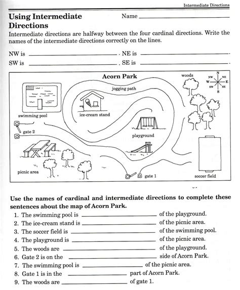 2nd Grade Map Skills Worksheets Free