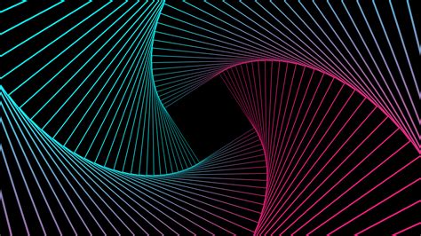 Geometric 4k Wallpaper Pattern Spiral Neon Gradient Black