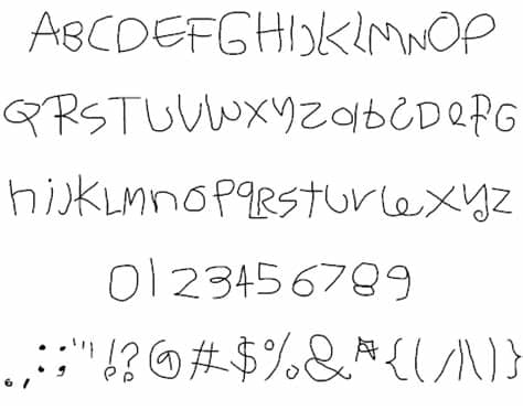 Download free handwritten fonts for commercial and personal use. Child's Handwriting Font | Kids handwriting font ...