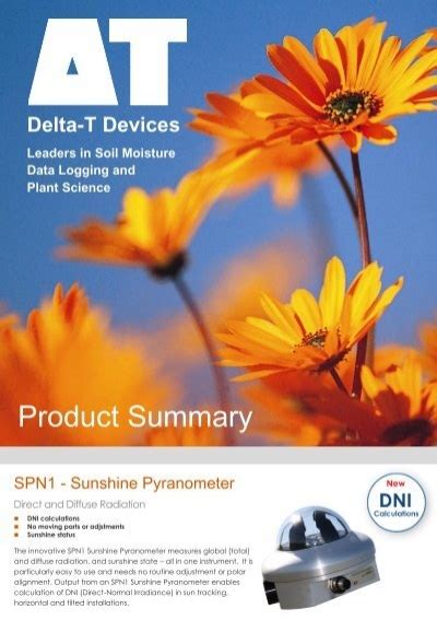 Product Summary Delta T Devices