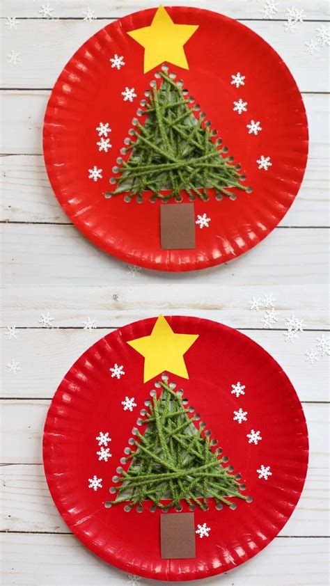 Paper Plate Christmas Tree Craft For Kids Preschooler Craft Video