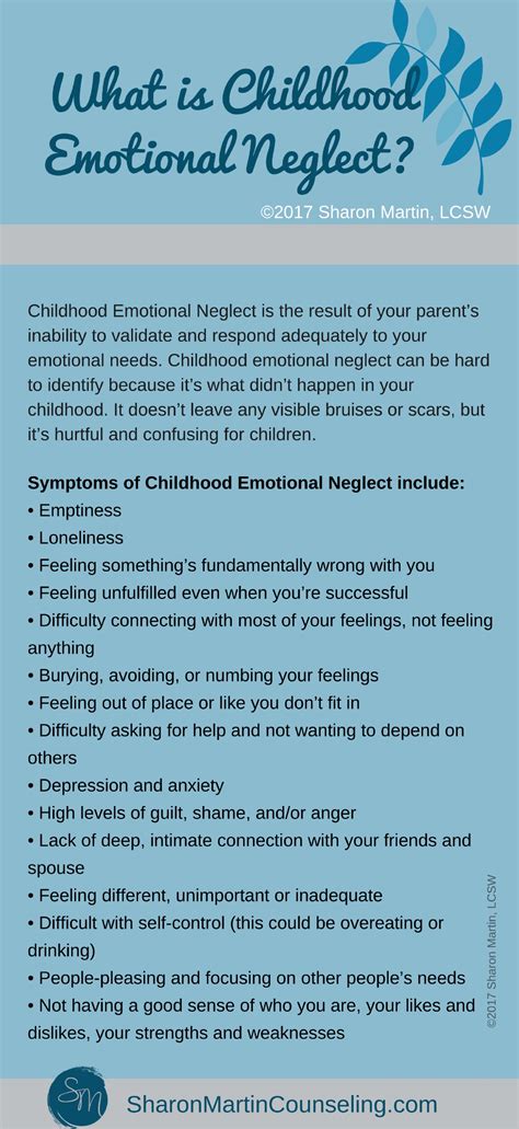 What Is Childhood Emotional Neglect Sharon Martin Lcsw Counseling