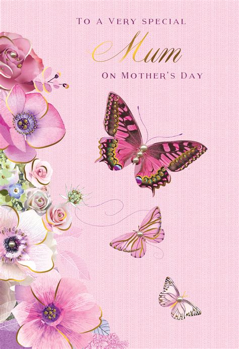 Mothers Day Card Special Mum Butterfly Embellished Magnifique Greeting Cards Ebay