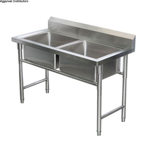 Stainless Steel Commercial Double Sink Unit Horeca247