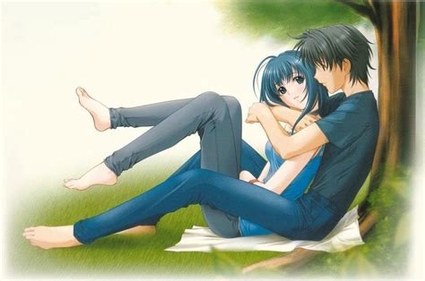 Romantic Cuddling Anime Couple Wallpaper Images Gallery