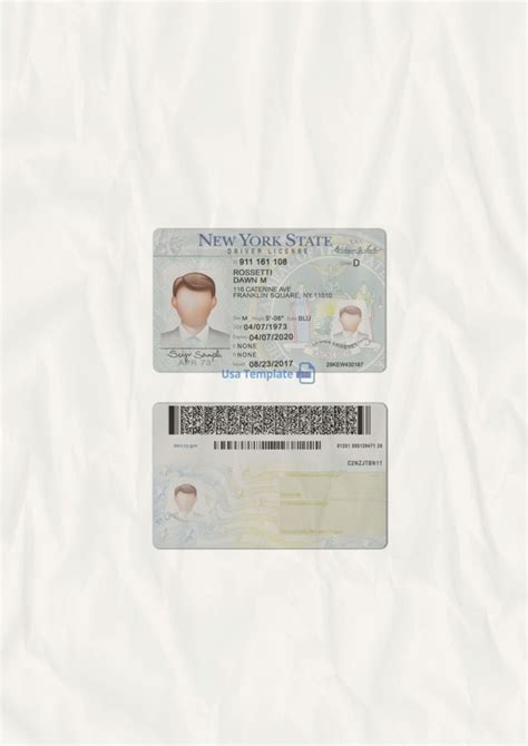 Download New York State Drivers License Template Psd Ginortho