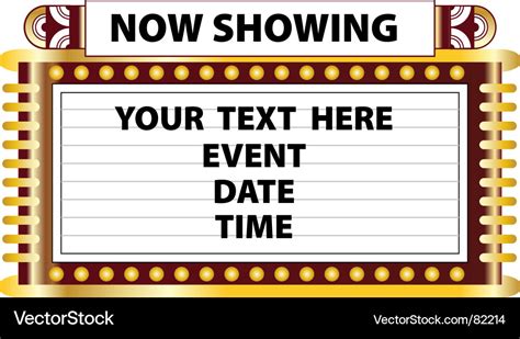 Theater Marquee Sign Royalty Free Vector Image