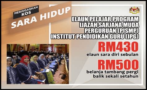 Untuk makluman, permohonan bagi program ijazah sarjana muda perguruan institut pendidikan guru kpm bagi sesi ambilan 2021 kini telah dibuka sehingga 15 permohonan ke program ijazah sarjana muda (pismp) bagi sesi ambil 2021 boleh dibuat secara dalam talian (online) tanpa melalui. ELAUN PELAJAR PROGRAM IJAZAH SARJANA MUDA PERGURUAN (PISMP ...