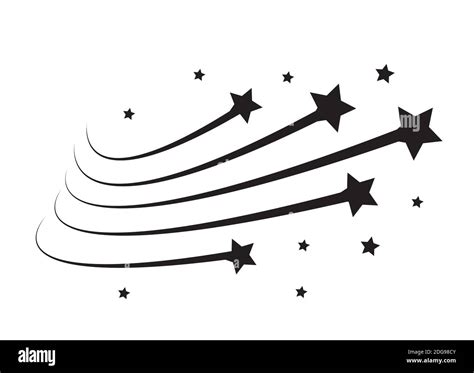Star Trail Comet Trace Lines On White Background Illustration Stock