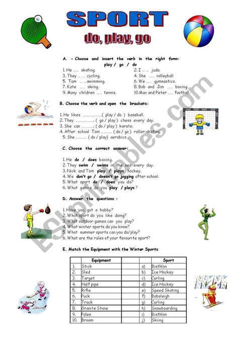 Sport Dogoplay Esl Worksheet By Lianam