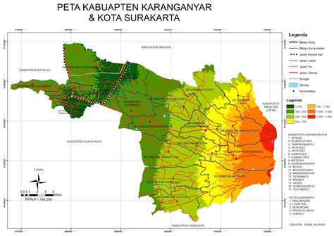 Peta Kabupaten Karanganyar And Kota Surakarta
