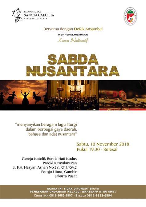 Bacaan injil kamis 11 maret 2021. 10 November 2018: konser Inkulturatif Paduan Suara St. Caecilia "SABDA NUSANTARA" | Keuskupan ...