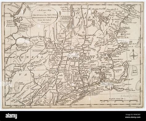 An Exact Map Of New England New York Pensylvania And New Jersey From