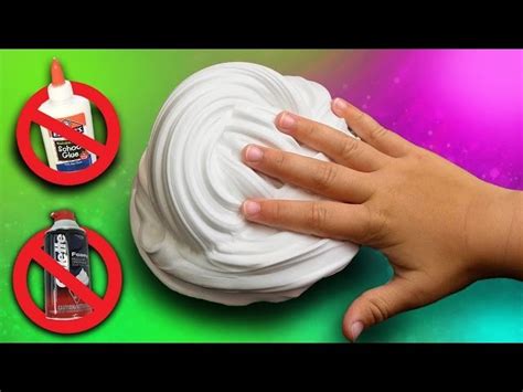 Fluffy Slime Without Glue Or Shaving Cream Diy Fluffy Slime How To No Borax