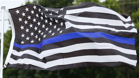 Thin Blue Line Flag Lowered During National Police Week In Oconomowoc