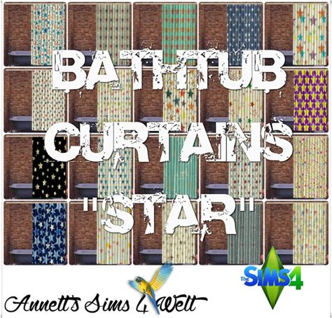 Bathtub Star Curtains At Annetts Sims 4 Welt Sims 4 Updates