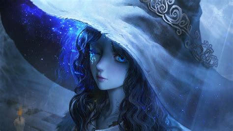 Blue Eyes Ranni The Witch Big Hat Hd Elden Ring Wallpapers Hd