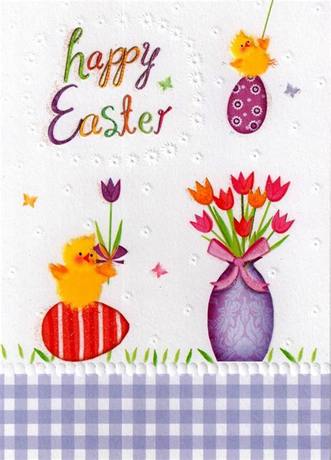 Including cute easter bunnies, beautiful watercolor prints, religious card designs, and more! Happy Easter Glitter Finished Greeting Card | Cards | Love Kates