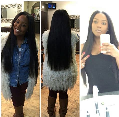 Sew In Middle Part Long Hair Indian Hair Straight Hair