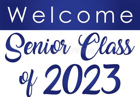 Senior Class Of 2023 Year Vector Graduation Symbol Stock Vector