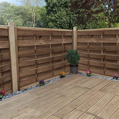 Mercia Fernwood 4ft High Horizontal Weave Fence Panels Elbec Garden