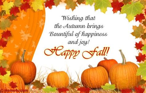 Fall That The Autumn Bringsbountiful Of Happiness And Joyhappy