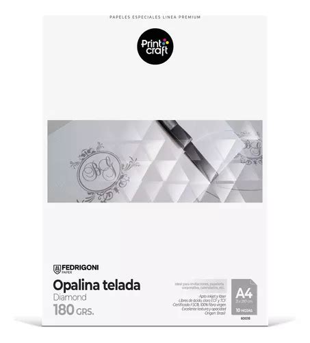Papel Print Craft Opalina Telada Premium 180 Grs A4 10 Hojas