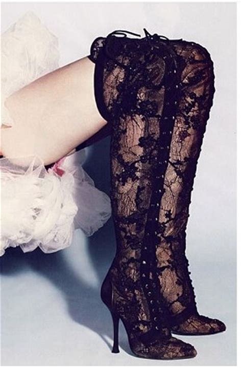 Luxury Thigh High Lace Up Black Over The Knee Boots Lace Boots Fashion