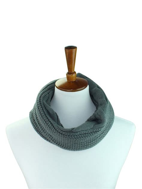 Cable Knit Neck Warmer With Fleece Lining Ebay