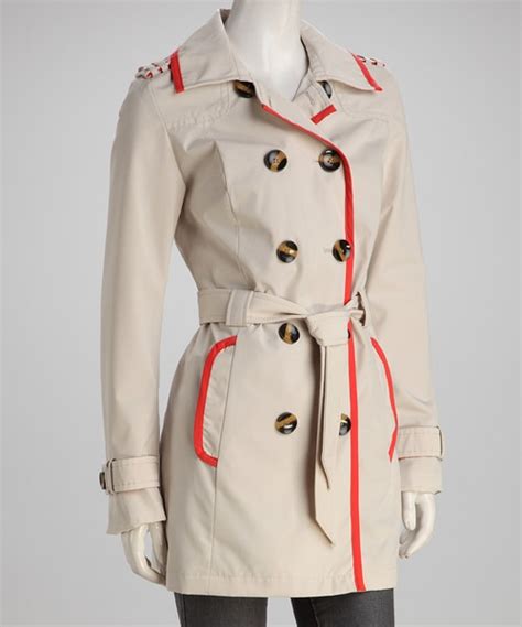 Zulily Classic Trench Jackets For Women Double Breasted Jacket