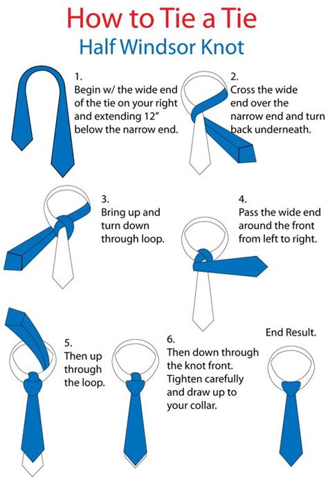 Half Windsor Knot Tie A Necktie Tie Knots Windsor Knot