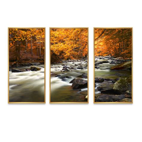 Millwood Pines Autumn Terrai With Trees And River Autumn Terrai With