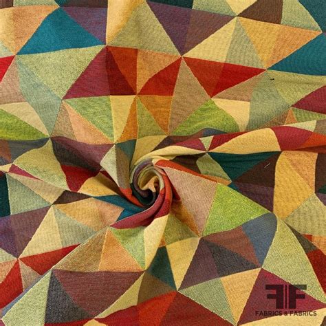Italian Geometric Upholstery Cotton Multicolor Fabrics And Fabrics