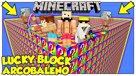 La Sfida Dei Lucky Block Giganti Arcobaleno Minecraft Ita Youtube