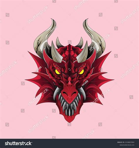 Red Dragon Head Illustration Available Your Stock Vector Royalty Free