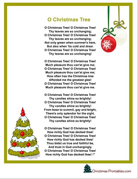 I Christmas Tree Christmas Carols Lyrics Christmas Songs Lyrics