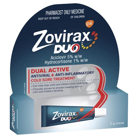 Zovirax Duo Cold Sore Treatment Cream Tube 2 G Amals Discount Chemist