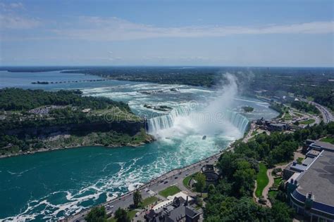 Niagara Falls Ontario Canada Aerial View Stock Image Image Of