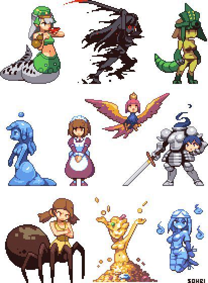 Monster Girl Sprites Part 2 By Isoheideviantart On Deviantart