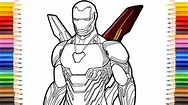 IRON-MAN Suit MARK 50 Coloring Pages | Satisfied Ironman Coloring - YouTube