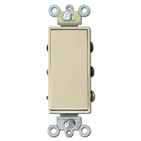 Ivory Double Pole Double Throw Maintained Decora Switch