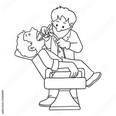 Dentist Cartoon Illustration Isolated On White Background For Children
