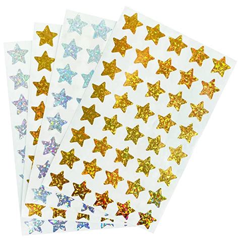 Buy Fiercy 06 Inch 15 Cm Gold And Silver Star Stickers 1280