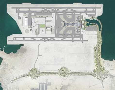 画廊 哈马德国际机场旅客航站楼综合体，以海浪与沙丘为灵感的交通枢纽 Hok 11