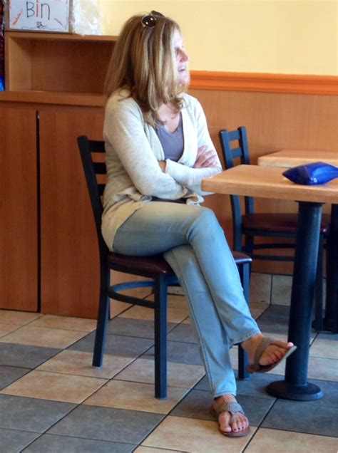 candid feet and girls — here s a lovely pic of a mature i took at lunch