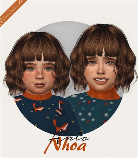 The Sims 4 Custom Content Child Hair Alpha Japolre