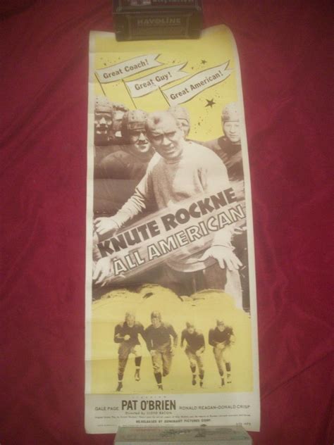 Original Vintage Movie Poster Notre Dame Knute Rockne All American