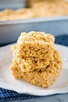 Soft and Chewy Peanut Butter Rice Krispie Treats | Flour on My Fingers