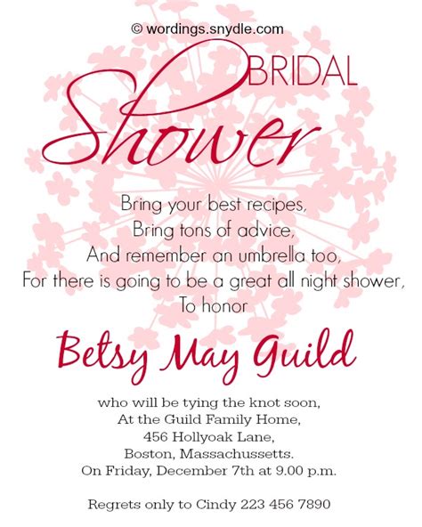 Bridal Shower Invitations With Recipe Cards Wording Arts Arts