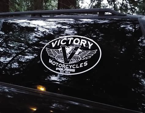 Victory Motorcycles Decal Oval Window Sticker 20 Etsy